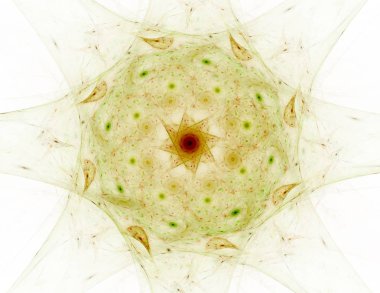 Dantelli renkli saat desen. Dijital fractal sanat tasarım. Kutsal semboller işaretler geometrisi soyut tasarım. 