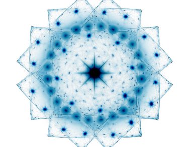 Konuyla ilgili soyut fraktal formlar grafik tasarım ve nükleer fizik bilim parçacıkların. Kutsal geometri futuristik
