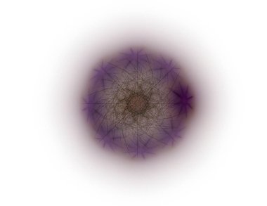 Soyut fraktal kırmızı arka plan ile kesişen daireler ve oval. disko ışıkları. Hareket illüstrasyon.