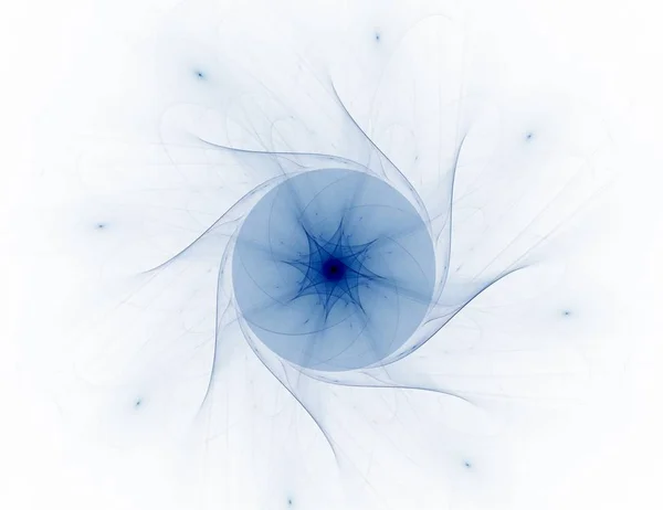 Particelle di forme frattali astratte sul tema della fisica nucleare e del disegno grafico. Geometria sacra futuristica — Foto Stock
