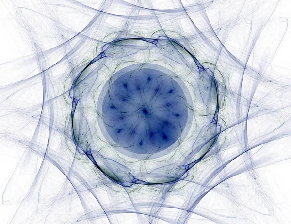 Partículas de formas fractales abstractas sobre el tema de la física nuclear y el diseño gráfico. Geometría futurista sagrado — Foto de Stock