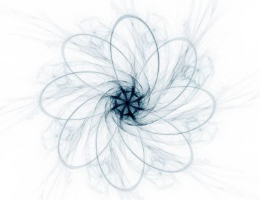 Konuyla ilgili soyut fraktal formlar grafik tasarım ve nükleer fizik bilim parçacıkların. Kutsal geometri futuristik