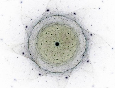 Konuyla ilgili soyut fraktal formlar grafik tasarım ve nükleer fizik bilim parçacıkların. Kutsal geometri futuristik