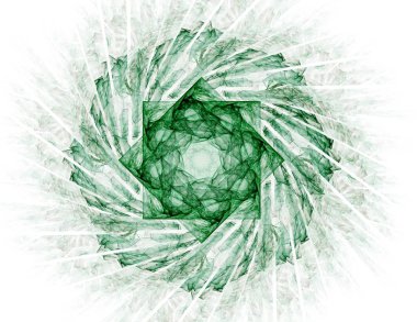 Konuyla ilgili soyut fraktal formlar grafik tasarım ve nükleer fizik bilim parçacıkların. Kutsal geometri futuristik