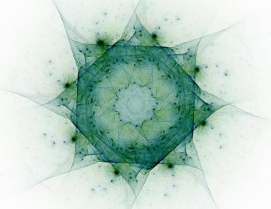 Konuyla ilgili soyut fraktal formlar grafik tasarım ve nükleer fizik bilim parçacıkların. Kutsal geometri futuristik