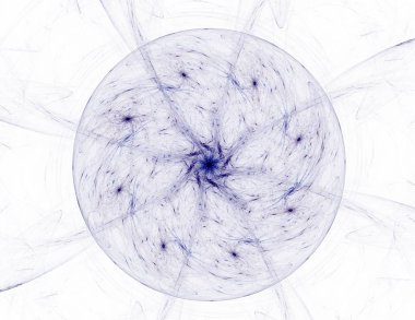 Konuyla ilgili soyut fraktal formlar grafik tasarım ve nükleer fizik bilim parçacıkların. Kutsal geometri futuristik