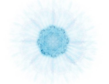 Konuyla ilgili soyut fraktal formlar grafik tasarım ve nükleer fizik bilim parçacıkların. Kutsal geometri futuristik