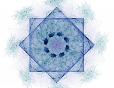 Dantelli renkli saat desen. Dijital fractal sanat tasarım. Kutsal semboller işaretler geometrisi soyut tasarım. 