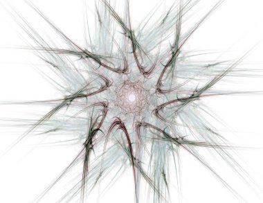 Konuyla ilgili soyut fraktal formlar grafik tasarım ve nükleer fizik bilim parçacıkların. Kutsal geometri futuristik