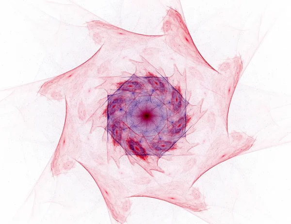 Soyut fraktal kırmızı arka plan ile kesişen daireler ve oval. disko ışıkları. Hareket illüstrasyon.