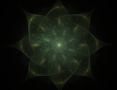 Renkli parlak nöron fraktal