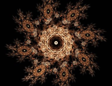 Bilim, teknoloji ve tasarım konularında fraktal radyal desen