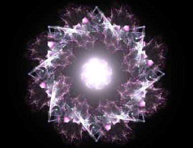 Geometrik Spiral aşağı düşüyor. Soyut renkli fraktal doku