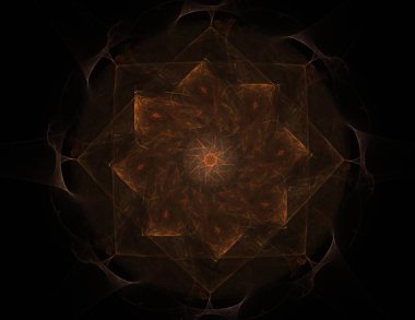 Konuyla ilgili soyut fraktal formlar grafik tasarım ve nükleer fizik bilim parçacıkların. Kutsal geometri nereye futuristik