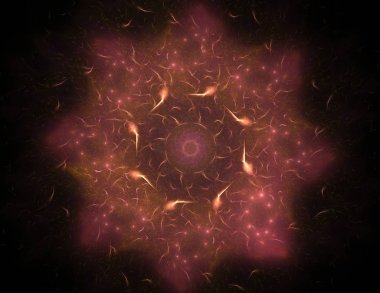 Renkli parlak nöron fraktal