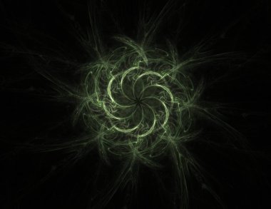 Bilim, teknoloji ve tasarım konularında fraktal radyal desen