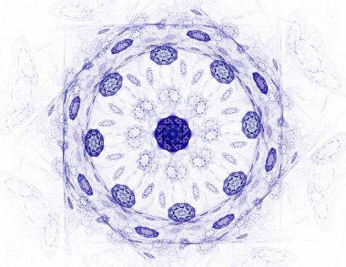 Soyut fraktal kırmızı arka plan ile kesişen daireler ve oval. disko ışıkları. Hareket illüstrasyon.