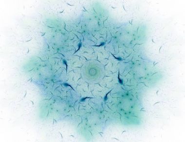 Renkli parlak nöron fraktal