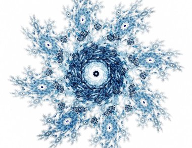 Bilim, teknoloji ve tasarım konularında fraktal radyal desen