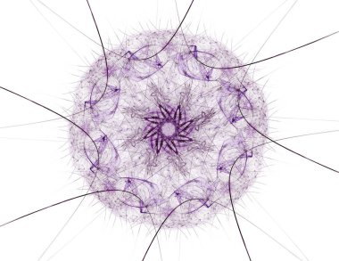 Soyut fraktal kırmızı arka plan ile kesişen daireler ve oval. disko ışıkları. Hareket illüstrasyon.