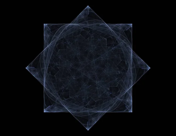 Με φόντο κόκκινο αφηρημένη fractal με διέλευση κύκλους και οβάλ. φώτα ντίσκο. Απεικόνιση της κίνησης. — Φωτογραφία Αρχείου