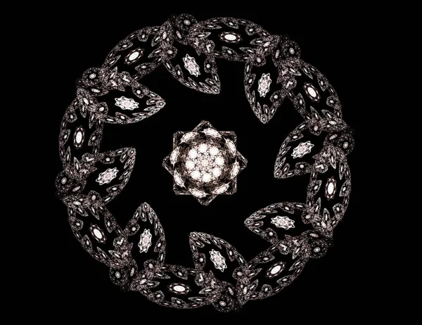Geometrische Spirale, die nach unten fällt. abstrakte bunte fraktale Textur — Stockfoto
