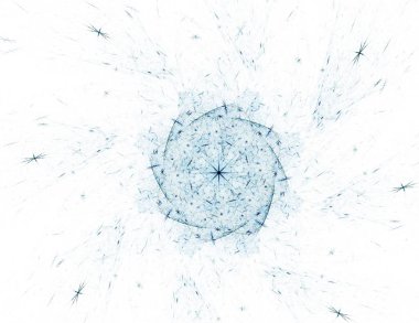 Soyut fraktal arka plan - bilgisayar tarafından oluşturulan görüntü. Dijital sanat. Daireleri merkeze doğru yakınsak. 