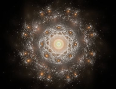 Konuyla ilgili soyut fraktal türlü nükleer ph parçacıkların