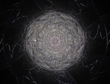 Dantelli renkli saat desen. Dijital fractal sanat tasarım. ABS