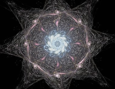 Dantelli renkli saat desen. Dijital fractal sanat tasarım. ABS