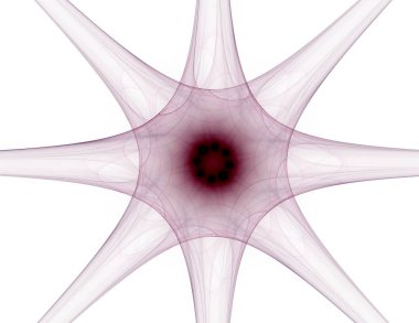 Soyut fraktal kırmızı arka plan ile kesişen daireler ve oval. disko ışıkları. Hareket illüstrasyon.