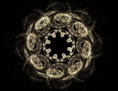 Konuyla ilgili soyut fraktal formlar grafik tasarım ve nükleer fizik bilim parçacıkların. Kutsal geometri.