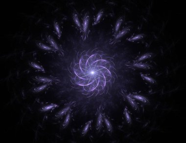 Soyut fraktal arka plan - bilgisayar tarafından oluşturulan görüntü. Dijital sanat. Daireleri merkeze doğru yakınsak. 