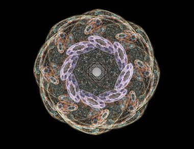 Dantelli renkli saat desen. Dijital fractal sanat tasarım. ABS