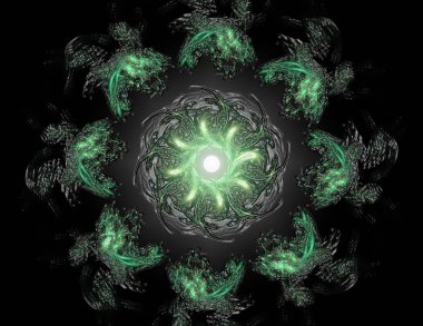 Konuyla ilgili soyut fraktal türlü nükleer ph parçacıkların