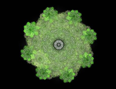 Dantelli renkli saat desen. Dijital fractal sanat tasarım. ABS