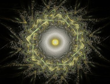 Konuyla ilgili soyut fraktal türlü nükleer ph parçacıkların