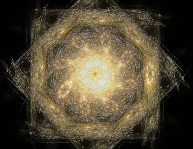 Dantelli renkli saat desen. Dijital fractal sanat tasarım. ABS