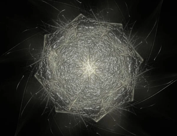Particules de formes fractales abstraites au sujet du ph nucléaire — Photo