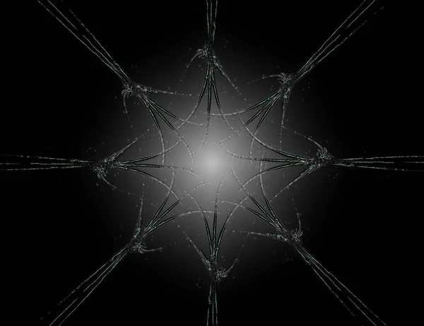 Partículas de formas fractales abstractas sobre el tema del ph nuclear —  Fotos de Stock