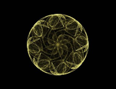 Soyut fraktal kırmızı arka plan ile kesişen daireler ve oval. disko ışıkları. Hareket illüstrasyon.