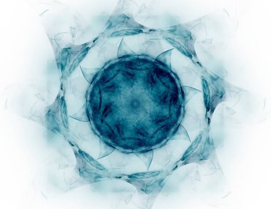 Konuyla ilgili soyut fraktal formlar grafik tasarım ve nükleer fizik bilim parçacıkların. Kutsal geometri.