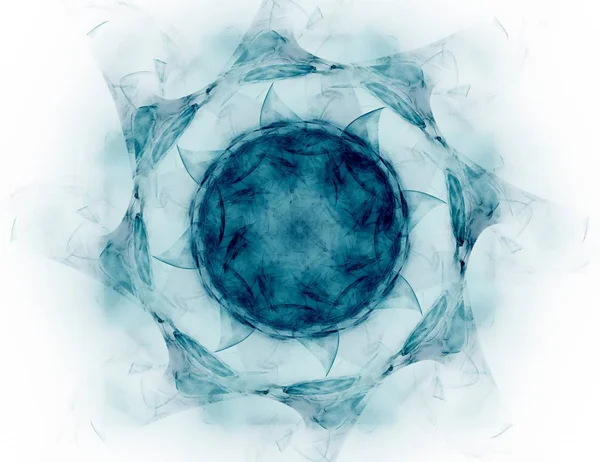Partículas de formas fractales abstractas sobre el tema de la física nuclear y el diseño gráfico. Geometría sagrada . — Foto de Stock