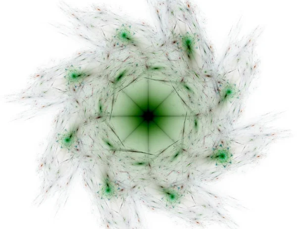 Padrão radial fractal sobre o tema da tecnologia científica e design — Fotografia de Stock