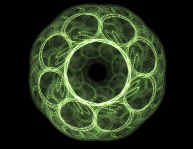 Renkli parlak nöron fraktal