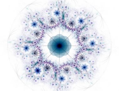 Soyut fraktal arka plan - bilgisayar tarafından oluşturulan görüntü. Dijital sanat. Daireleri merkeze doğru yakınsak. 