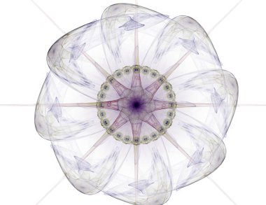 Soyut fraktal arka plan - bilgisayar tarafından oluşturulan görüntü. Dijital sanat. Daireleri merkeze doğru yakınsak. 