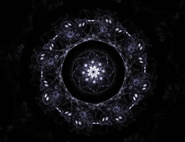 カラフルな光るニューロン フラクタル — ストック写真