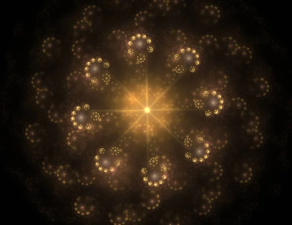 Αφηρημένα φόντο fractal - εικόνας που δημιουργούνται με υπολογιστή. Ψηφιακή τέχνη. Συγκλίνουν προς το κέντρο των κύκλων. — Φωτογραφία Αρχείου