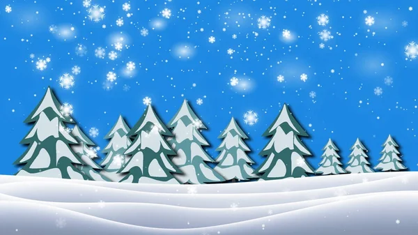 Düşen kar kış orman